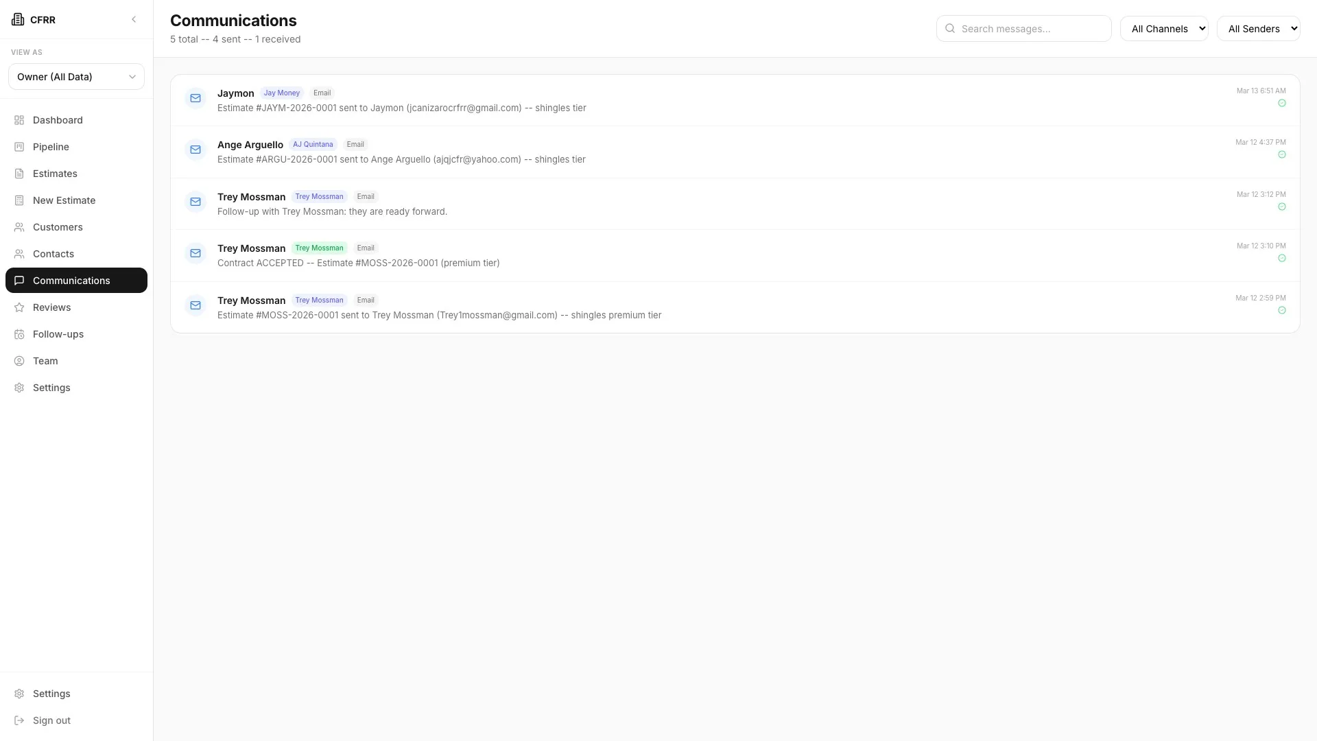 RoofOS communications hub